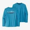 Patagonia Mens Long- Sleeved Capilene Cool Daily Fish Graphic Shirt