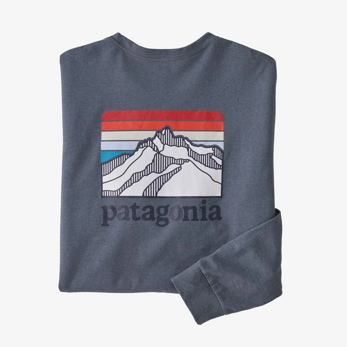 Patagonia Mens Long- Sleeved Line Logo Ridge Responsibili- Tee Patagonia Mens Long- Sleeved Line Logo Ridge Responsibili- Tee -Ski Outlet Shop 16588 PLGY l