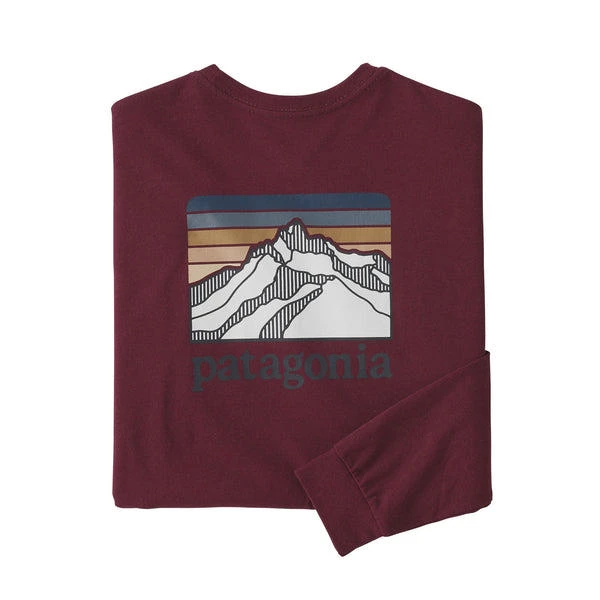 Patagonia Mens Long- Sleeved Line Logo Ridge Responsibili- Tee Patagonia Mens Long- Sleeved Line Logo Ridge Responsibili- Tee -Ski Outlet Shop 16588 SEQR l