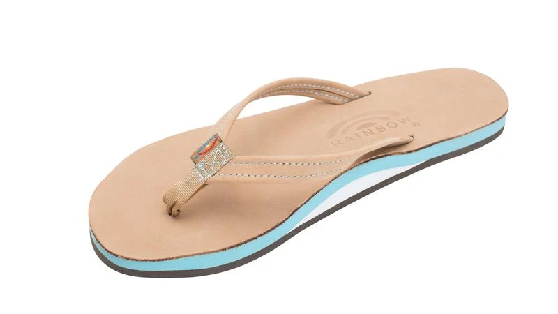 Rainbow Women's The Tropics - Single Layer Premier Leather With Colorful Mid Sole And A 1/2 " Narrow Strap Rainbow Women's The Tropics - Single Layer Premier Leather With Colorful Mid Sole And A 1/2 " Narrow Strap -Ski Outlet Shop 16725 OCEANBLUE l