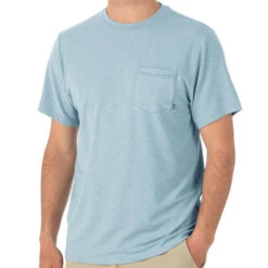 Free Fly Men's Bamboo Flex Pocket Tee -Ski Outlet Shop 16807 HEATHERTIDE l
