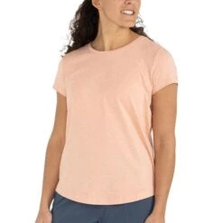Free Fly Women's Bamboo Current Tee -Ski Outlet Shop 16841 HEATHERORANGEDUSK l