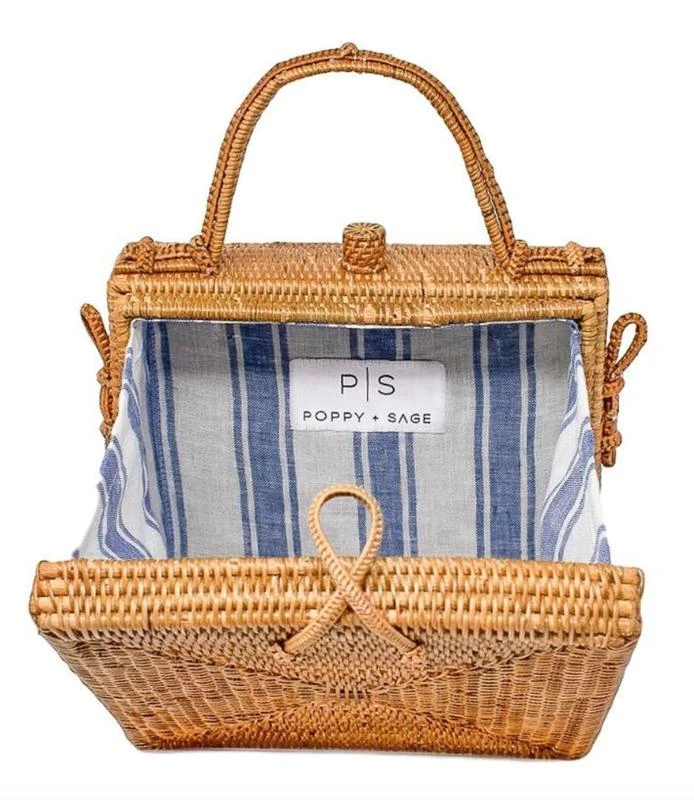 Poppy & Sage Rosie Square Bag Poppy & Sage Rosie Square Bag -Ski Outlet Shop 17083 NANTUCKETNVYSTRIPE l