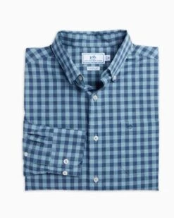 Southern Tide Men's Skipjack Danforth Heather Gingham Button Down Shirt