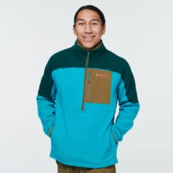 Cotopaxi Men's Abrazo Half- Zip Fleece Jacket -Ski Outlet Shop 18185 DEEPOCEANMINERALBLUE l