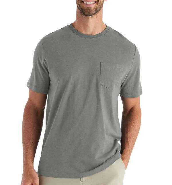 Free Fly Men's Bamboo Heritage Pocket Tee Free Fly Men's Bamboo Heritage Pocket Tee -Ski Outlet Shop 18191 FATIGUE l