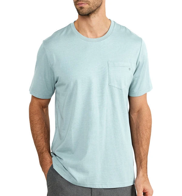 Free Fly Men's Bamboo Heritage Pocket Tee Free Fly Men's Bamboo Heritage Pocket Tee -Ski Outlet Shop 18191 FLATSBLUE l