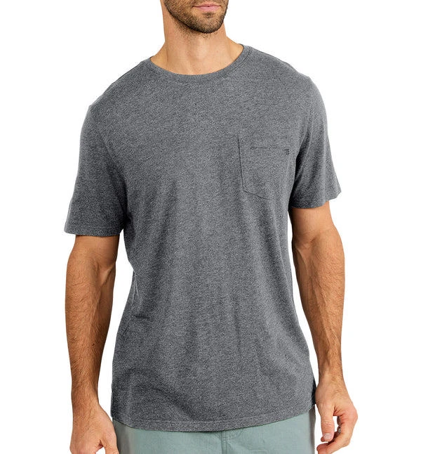 Free Fly Men's Bamboo Heritage Pocket Tee Free Fly Men's Bamboo Heritage Pocket Tee -Ski Outlet Shop 18191 HEATHERFLINT l