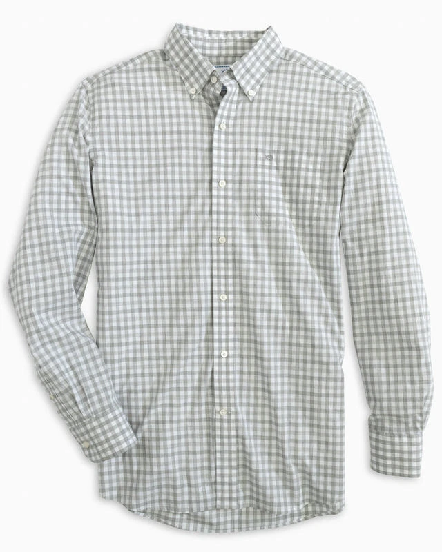 Southern Tide Men's Chatsworth Heather Check Button Down Shirt Southern Tide Men's Chatsworth Heather Check Button Down Shirt -Ski Outlet Shop 18205 HEATHERCLASSICWHITE l