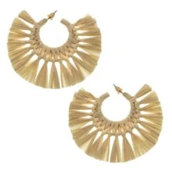 Canvas Teagan Statement Earrings In Natural