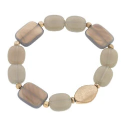 Canvas Aerin Beaded Stretch Bracelet In Grey