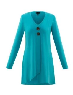 Marble Of Scotland Women's Tunic With Button Detail