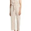 Tribal Women's Sleeveless Striped Jumpsuit
