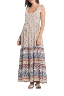 Tribal Women's Border Print Maxi Dress