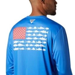 Columbia Men's Terminal Tackle Pfg Fish Flag Long Sleeve Shirt -Ski Outlet Shop 1872661 489 a3