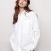 Charlie B Women's Loose Poplin Shirt