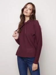 Charlie B Women's Solid Ottoman Cotton Sweater