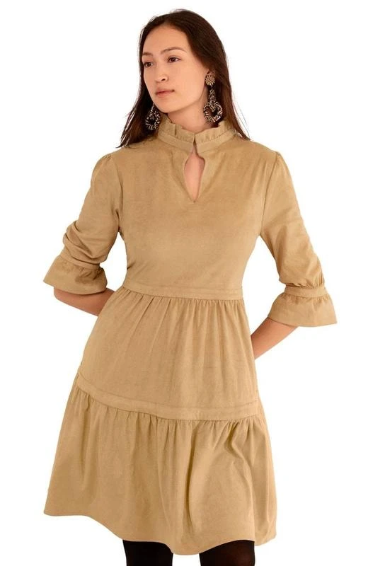 Gretchen Scott Ultra Suede Teardrop Dress Gretchen Scott Ultra Suede Teardrop Dress -Ski Outlet Shop 19464 BEIGE l