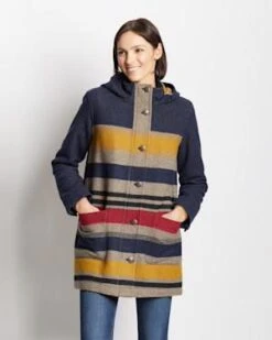 Pendleton Women's Camp Stripe Wool Quilted Parka