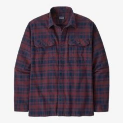 Patagonia Men's Long- Sleeved Organic Cotton Midweight Fjord Flannel Shirt -Ski Outlet Shop 20130 CLSQ l