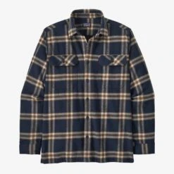 Patagonia Men's Long- Sleeved Organic Cotton Midweight Fjord Flannel Shirt -Ski Outlet Shop 20130 NOLN l