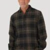 True Grit Men's Chenille Check Fireside Stretch Flannel Shirt