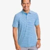 Southern Tide Men's Brrr- Eeze Shores Striped Performance Polo Shirt