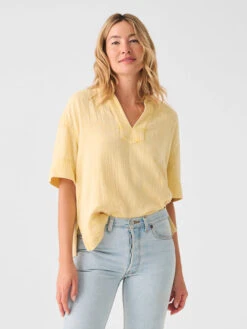 Faherty Women's Dream Cotton Gauze Wren Top