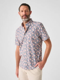 Faherty Men's Short- Sleeve Breeze Shirt