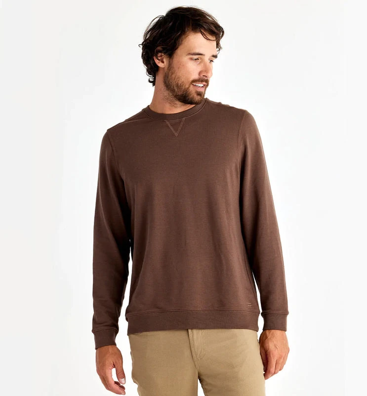 Free Fly Men's Bamboo Heritage Fleece Crew Free Fly Men's Bamboo Heritage Fleece Crew -Ski Outlet Shop 20591 MUSTANG l