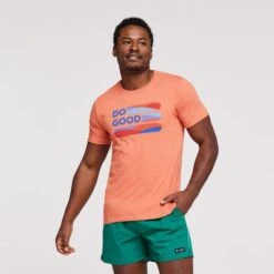 Cotopaxi Men's Do Good Stripe T- Shirt -Ski Outlet Shop 20605 NECTAR l