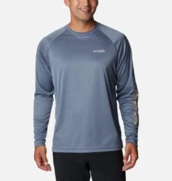 Columbia Men's Pfg Terminal Tackle Heather Long Sleeve Shirt