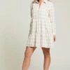Tribal Women's Cotton Gingham Shirt Dress
