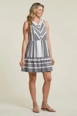 Tribal Women's Sleeveless Cotton Mini Dress