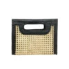 Poppy & Sage Kate Cane & Leather Clutch