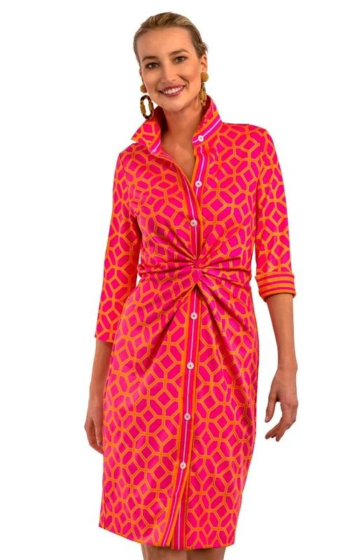 Gretchen Scott Women's Twist & Shout Dress - Lucy In The Sky With Diamonds Gretchen Scott Women's Twist & Shout Dress - Lucy In The Sky With Diamonds -Ski Outlet Shop 20823 PINKORANGE l