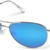 Suncloud Patrol Sunglasses (Silver, Polarized Blue Mirror Lens)