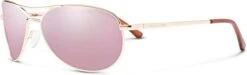 Suncloud Patrol Sunglasses (Rose Gold, Polarized Pink Gold Mirror Lens)
