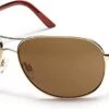 Suncloud Aviator Sunglasses (Gold, Polarized Brown Lens)
