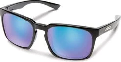 Suncloud Hundo Sunglasses (Black, Polarized Blue Frame)