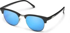 Suncloud Step Out Sunglasses (Matte Black, Polarized Blue Lens)