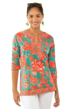 Gretchen Scott Split Neck Tunic - Glorious