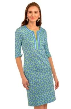 Gretchen Scott Jersey Split Neck Dress - Lucy In The Sky With Diamonds