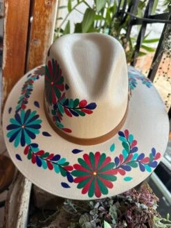 Zahra Darwish Hand Painted Reilete Hat - 3