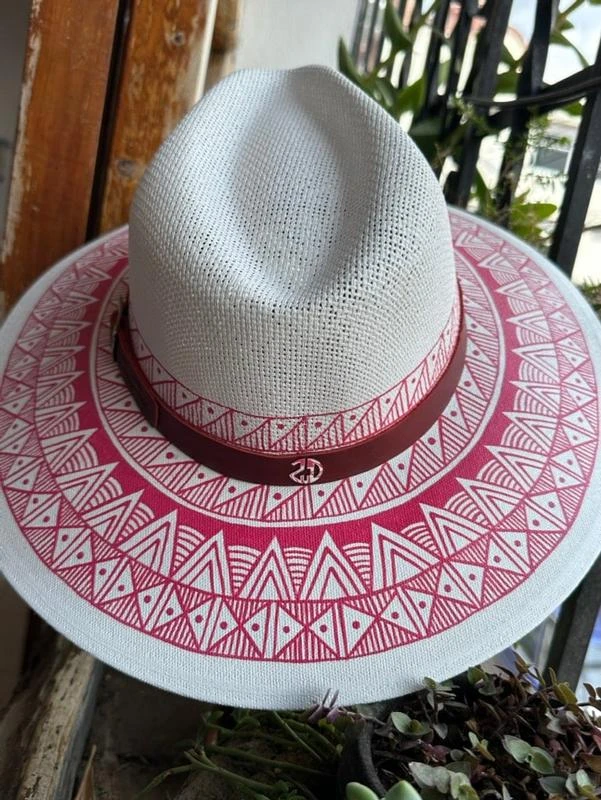 Zahra Darwish Hand Painted Yucatan Hat - 12 Zahra Darwish Hand Painted Yucatan Hat - 12 -Ski Outlet Shop 20967 PINK l