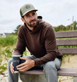 Free Fly Men's Bamboo Heritage Fleece Hoody -Ski Outlet Shop Heritage fleece hoody lifestyle 1