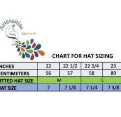 Zahra Darwish Hand Painted Yucatan Hat - 12 2 Zahra Darwish Hand Painted Yucatan Hat - 12 -Ski Outlet Shop zdarwish sizechart9